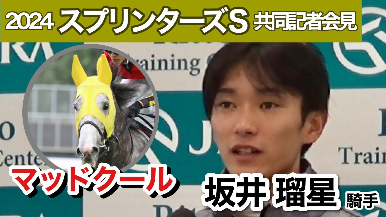【スプリンターズステークス2024】「リベンジの気持ちが強い」マッドクールで６ハロンＧ１春秋制覇を狙う坂井瑠星騎手…ＪＲＡ共同記者会見
