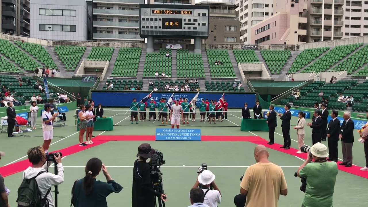 #シングルス表彰式【世界スーパージュニア2024】OSAKA MAYER'S CUP WORLD SUPER JUNIOR TENNIS CHAMPIONSHIPS 2024