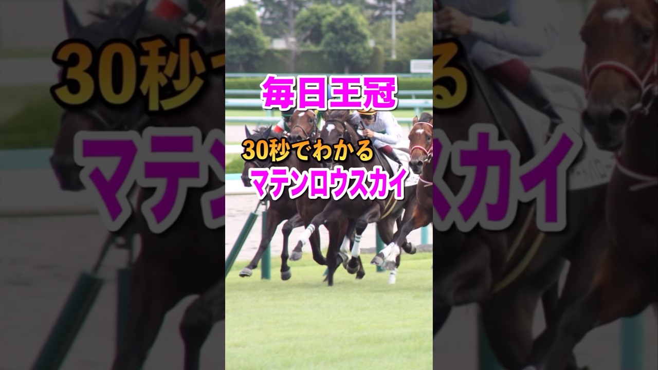 【毎日王冠2024】30秒でわかるマテンロウスカイ