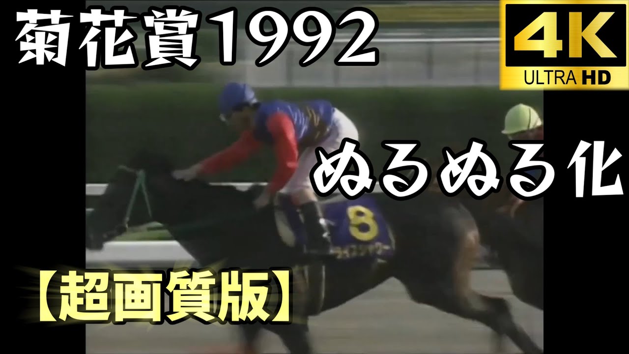 【超画質版】ライスシャワー 菊花賞 ぬるぬる化で見よう 1992 conv to 60fps