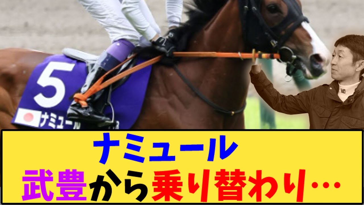 【競馬】「ナミュール　武豊から乗り替わり…」に対する反応【反応集】