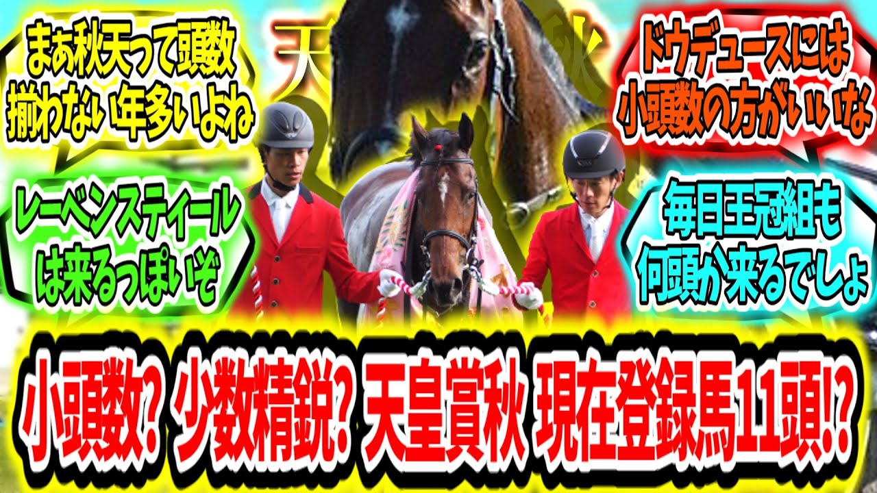 『小頭数？少数精鋭？天皇賞秋、現在登録馬11頭!?』に対するみんなの反応【競馬の反応集】