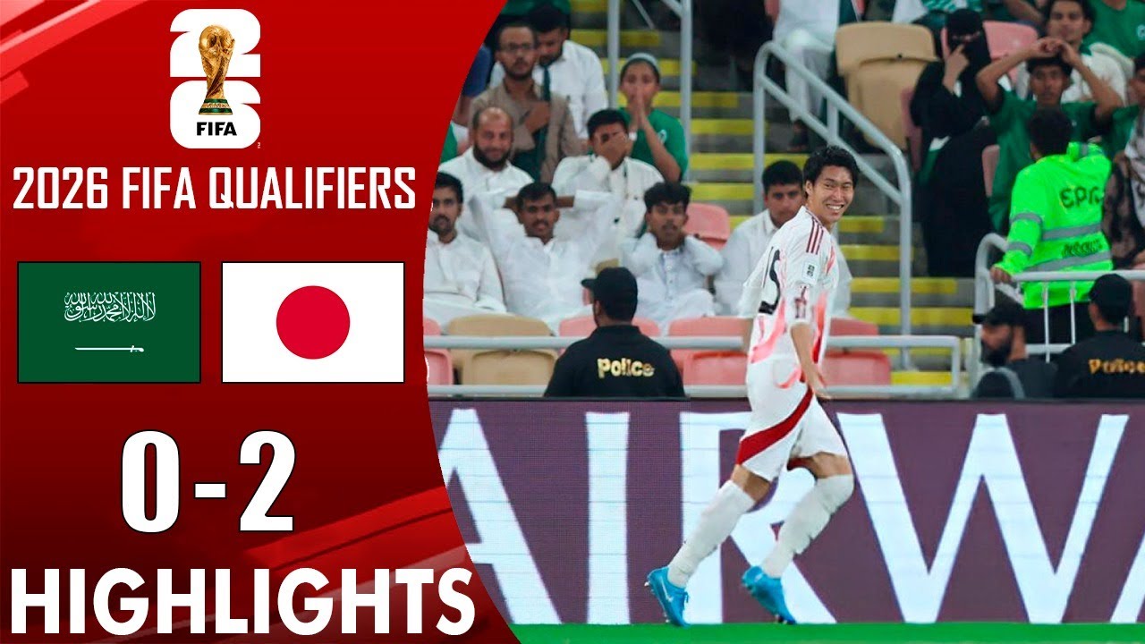 鎌田大地 ゴール |サウジアラビア対日本 0-2 ハイライト | 2026 FIFAワールドカップ予選AFC