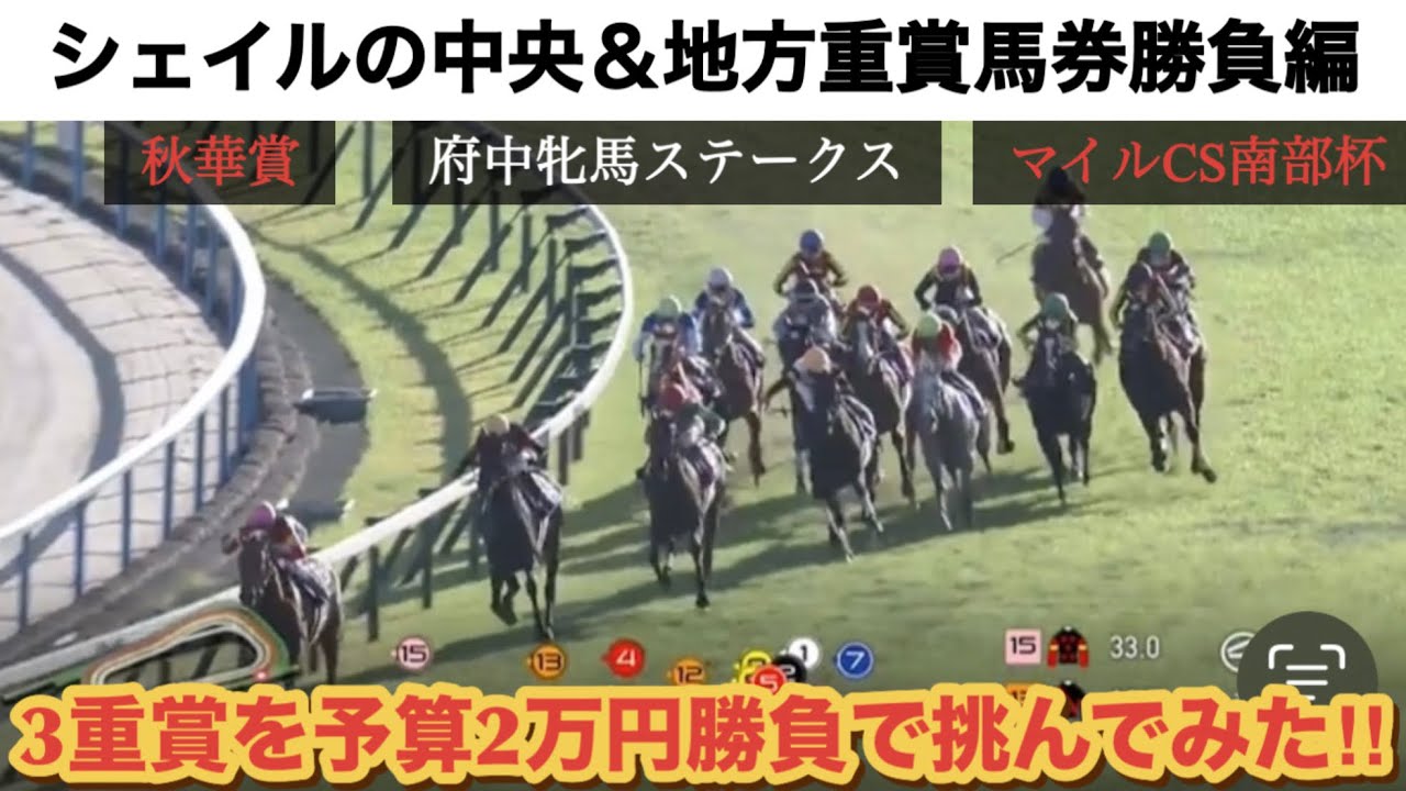 【馬券勝負編】週末の中央＆地方重賞（秋華賞･府中牝馬S･ﾏｲﾙCS南部杯）に挑んでみた