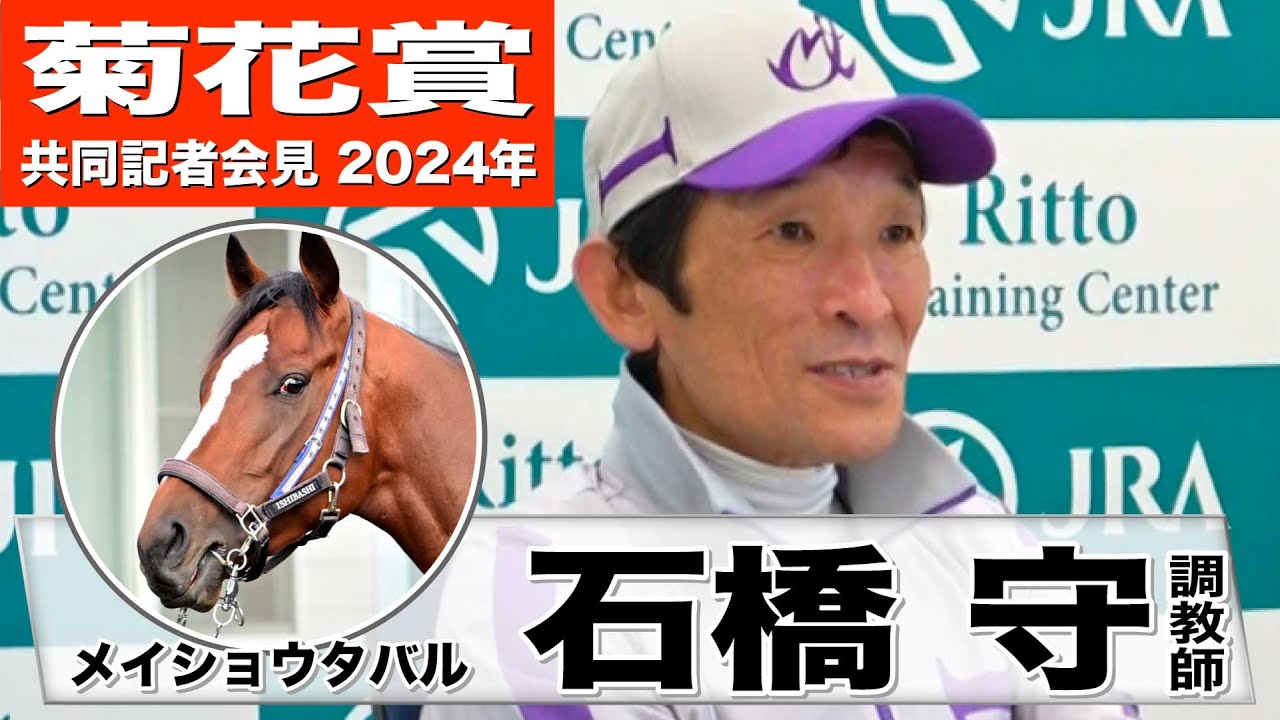 【菊花賞2024】メイショウタバル・石橋守調教師「（今週の追い切りは）少しかかり気味だった」「この馬はどこの競馬場でも走れると思う」《JRA共同会見》