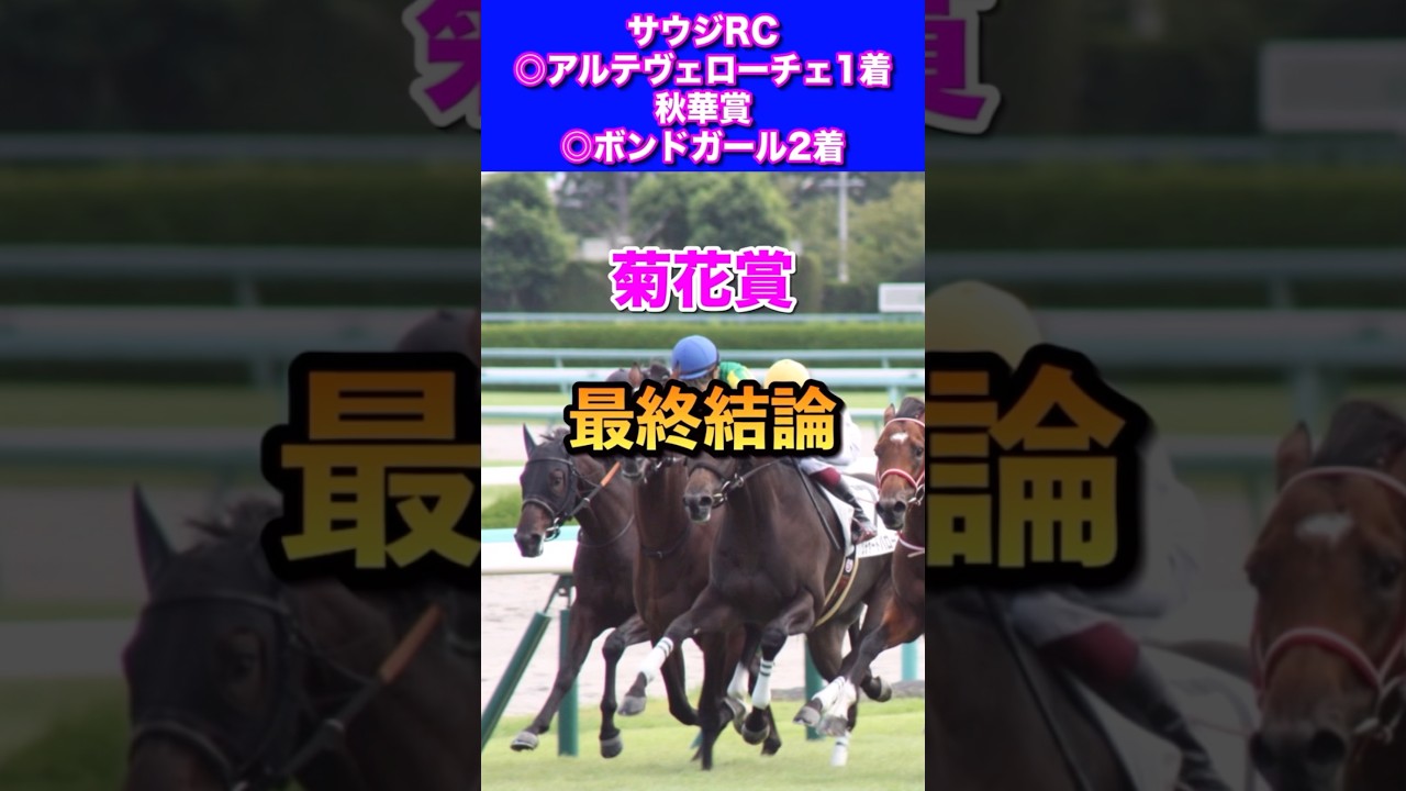 【菊花賞2024最終結論】秋華賞◎ボンドガール5人気2着🎯