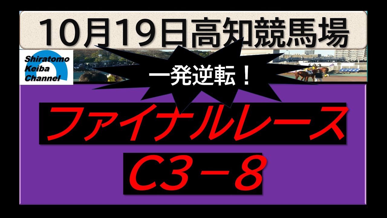 【競馬予想】ファイナルレースC３－８！～２０２４年１０月１９日 高知競馬場 ：１０－４３