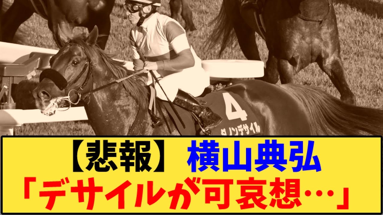 【競馬】「【悲報】菊花賞、横山典弘「デサイルが可哀想…」」に対する反応【反応集】