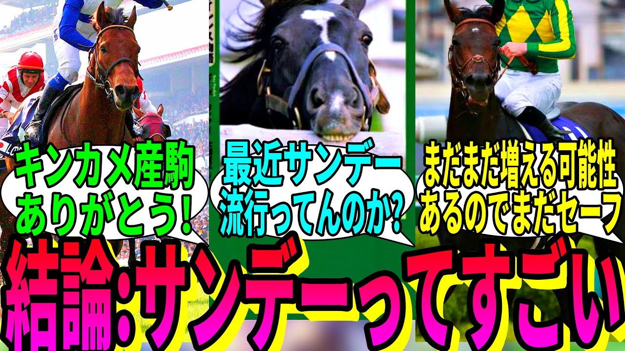 【競馬の反応集】「逆にサンデーの血が入ってないGI馬を見てみよう」に対する視聴者の反応集