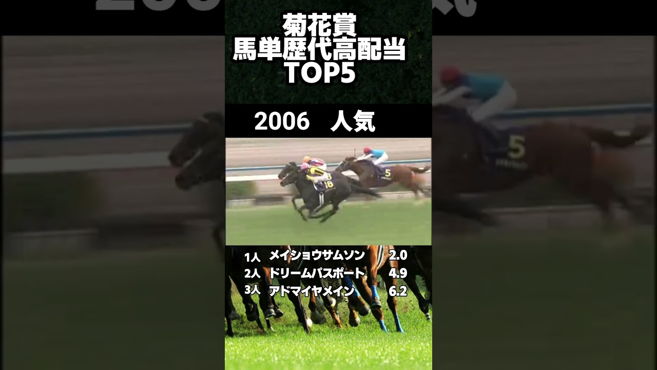 【競馬データ】菊花賞　馬単歴代高配当BEST5 #菊花賞