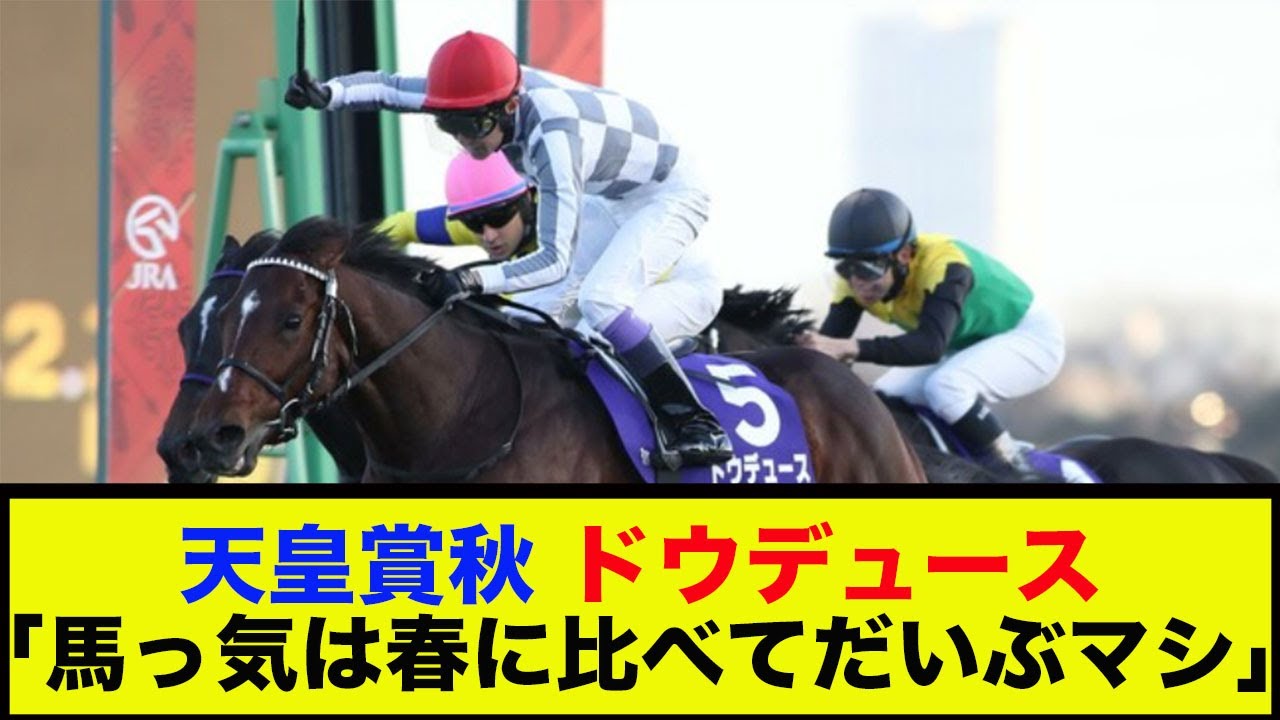 【天皇賞秋2024】ドウデュース友道調教師「馬っ気は春に比べてだいぶマシ」に対する反応【競馬】【反応集】#競馬 #競馬予想 #天皇賞秋2024 #天皇賞秋