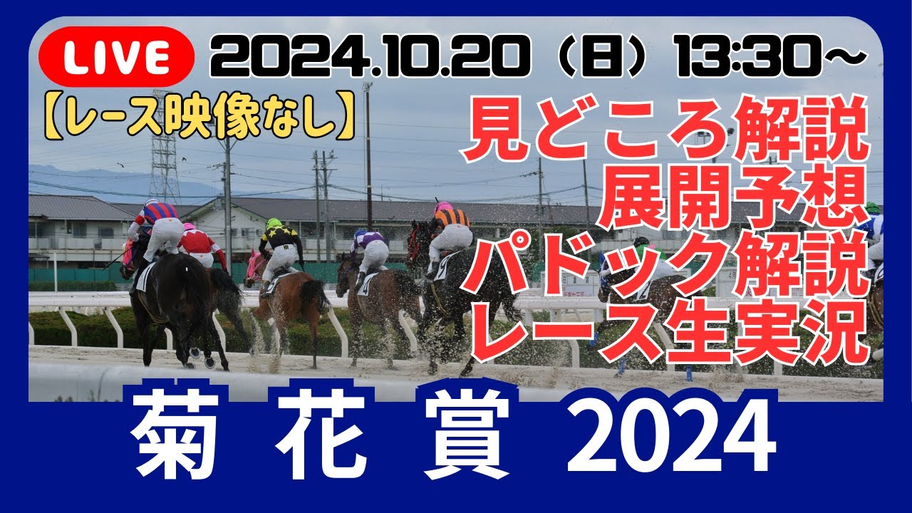 【ライブ観戦】菊花賞2024／展開予想／パドック解説／レース生実況／振り返り　※レース映像なし【2024.10.20配信】
