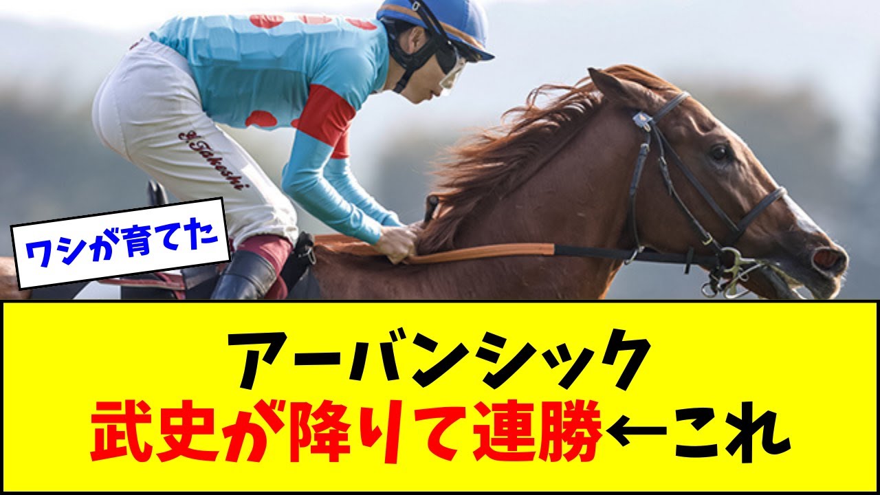 アーバンシック、横山武史が降りて連勝&菊花賞制覇←これw w w