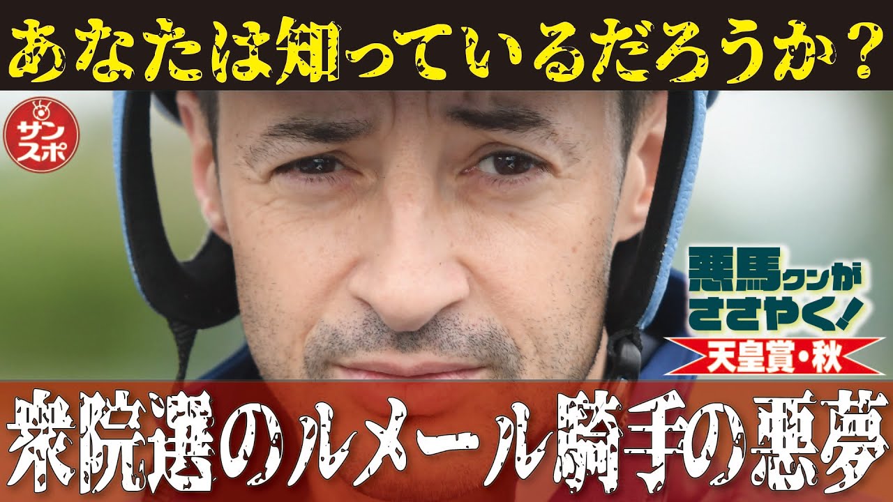 【2024天皇賞・秋】衆院選とルメール騎手の悪夢を知ってるかい？