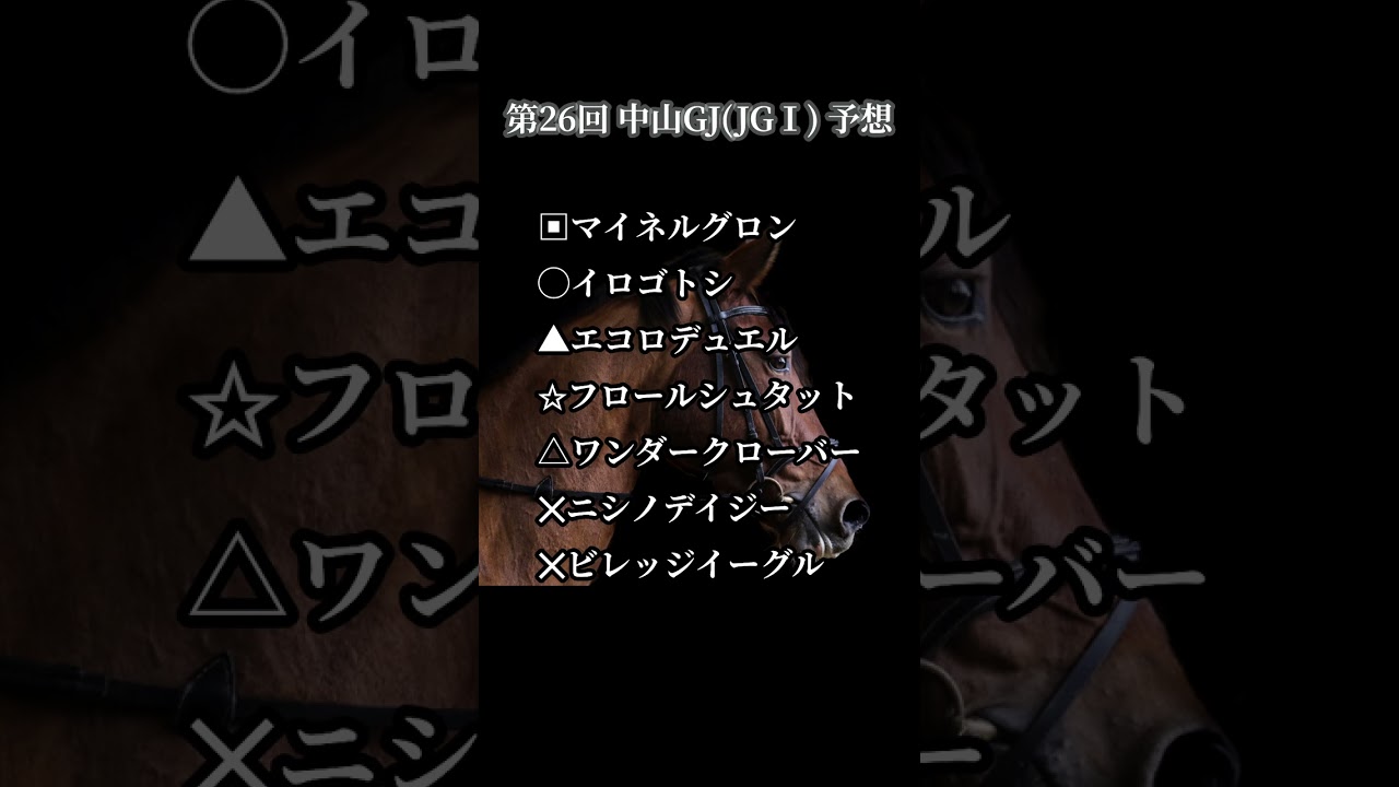 4/13 【競馬障害レース】第26回 中山グランドジャンプ(JGⅠ) 予想