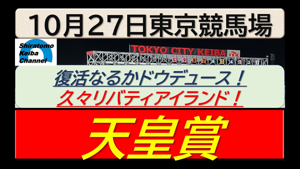 【競馬予想】GⅠ天皇賞・秋！～２０２４年１０月２７日 東京競馬場 ：１０－５６