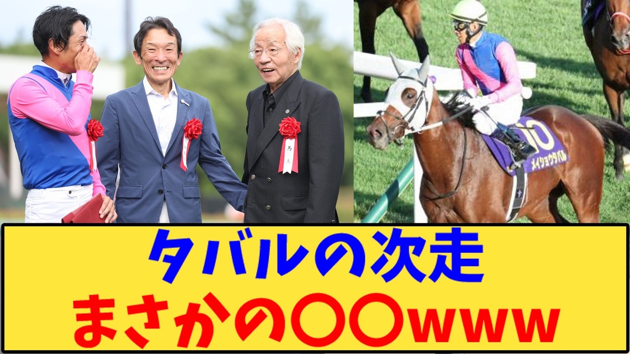 【競馬】「メイショウタバル、次走がまさかのレースwww」に対する反応【反応集】