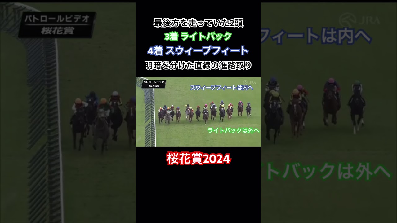 【桜花賞2024】3着と4着の明暗を分けた進路取り #競馬 #桜花賞2024