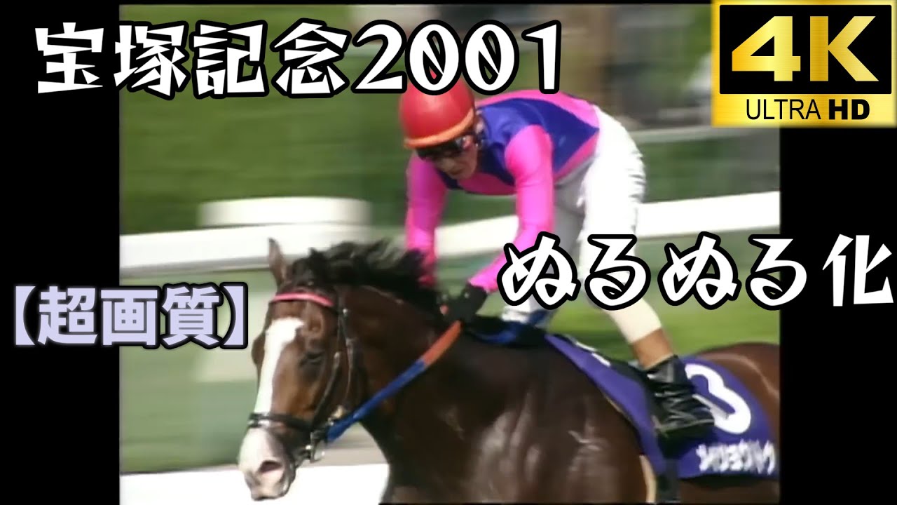 【超画質】メイショウドトウ 宝塚記念 ぬるぬる化で見よう 2001 conv to 60fps