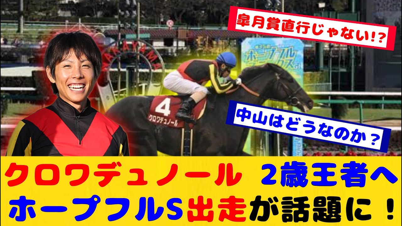 【競馬】クロワデュノール2歳王者へ！ホープフルS出走が話題に！！【競馬の反応集】