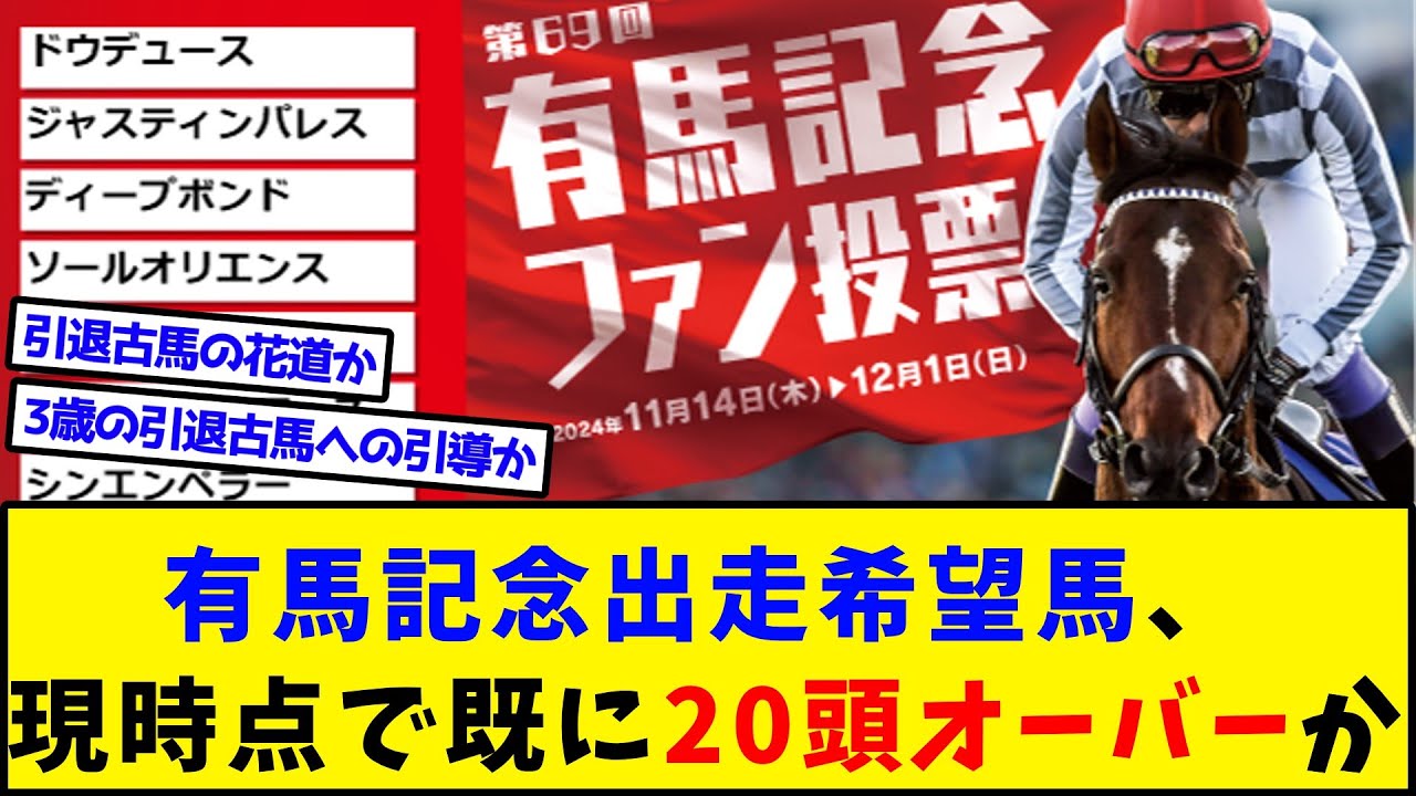 【競馬】『有馬記念出走希望馬、現時点で既に20頭オーバーか』に対するみんなの反応集