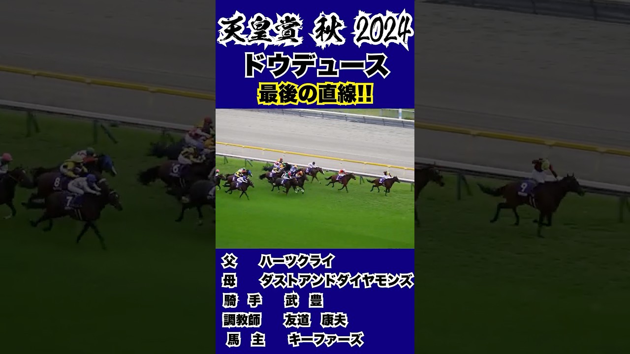 上がり3F 32秒5ドウデュースの末脚‼【天皇賞 秋 2024】