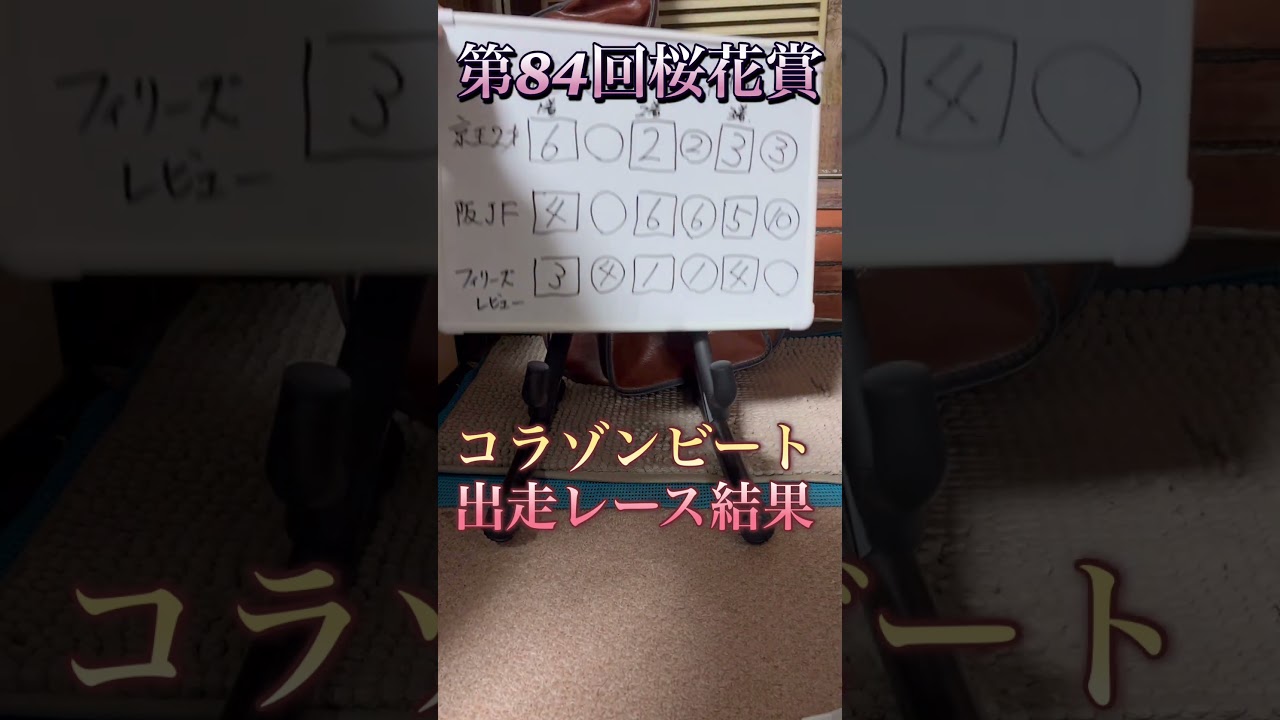 【桜花賞2024】コラゾンビート出走したレースの出目を確認！