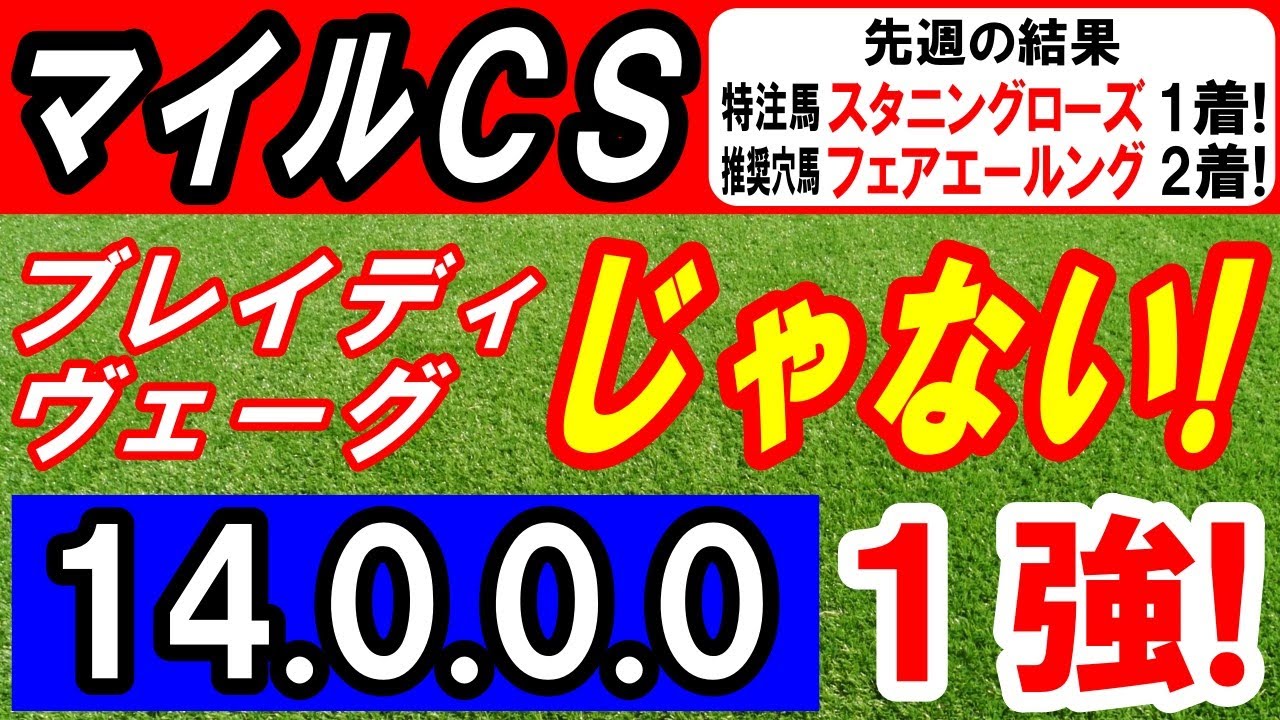 【 マイルＣＳ 2024 】 ブレイディヴェーグじゃない！（14.0.0.0）断然１強！