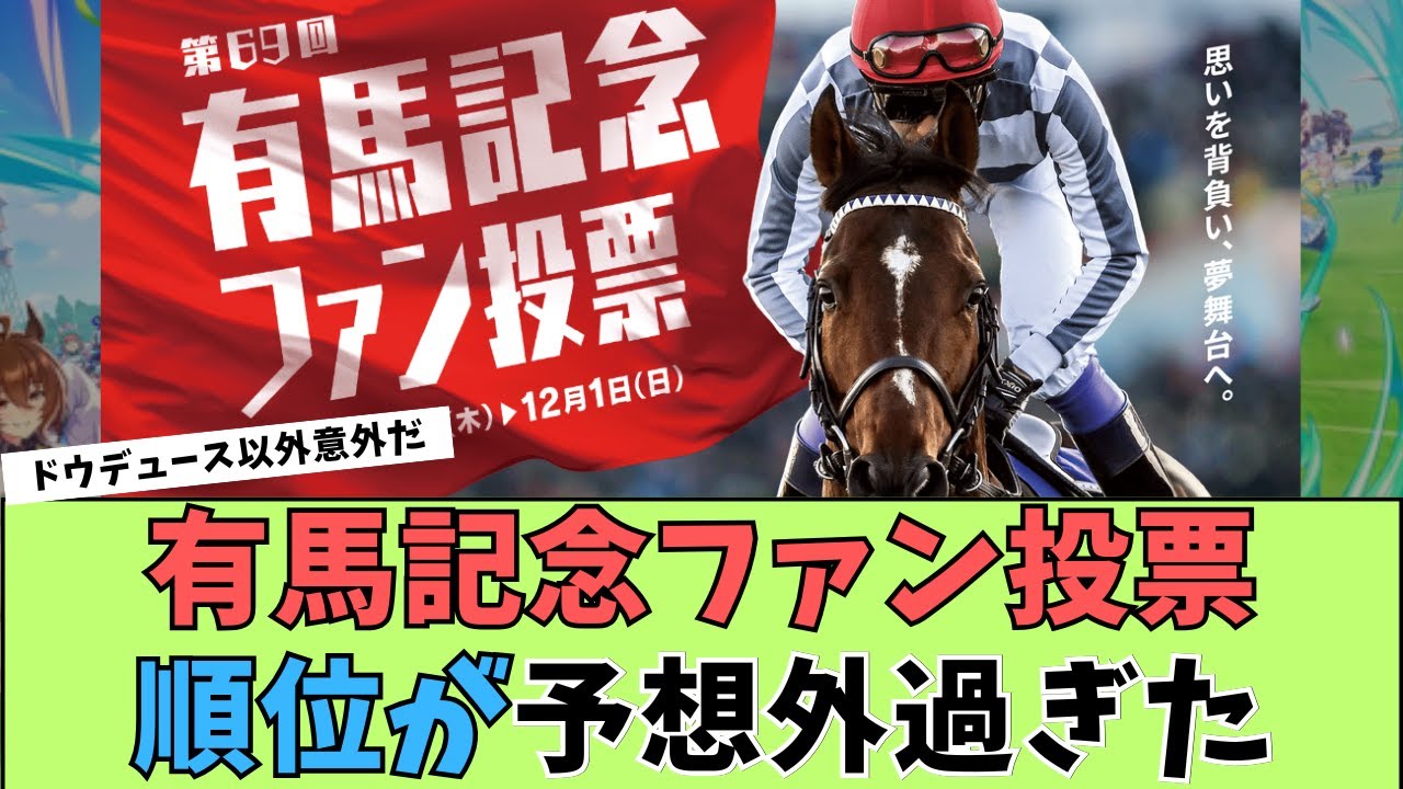 【競馬】「有馬記念ファン投票中間発表」に対するみんなの反応【反応集】