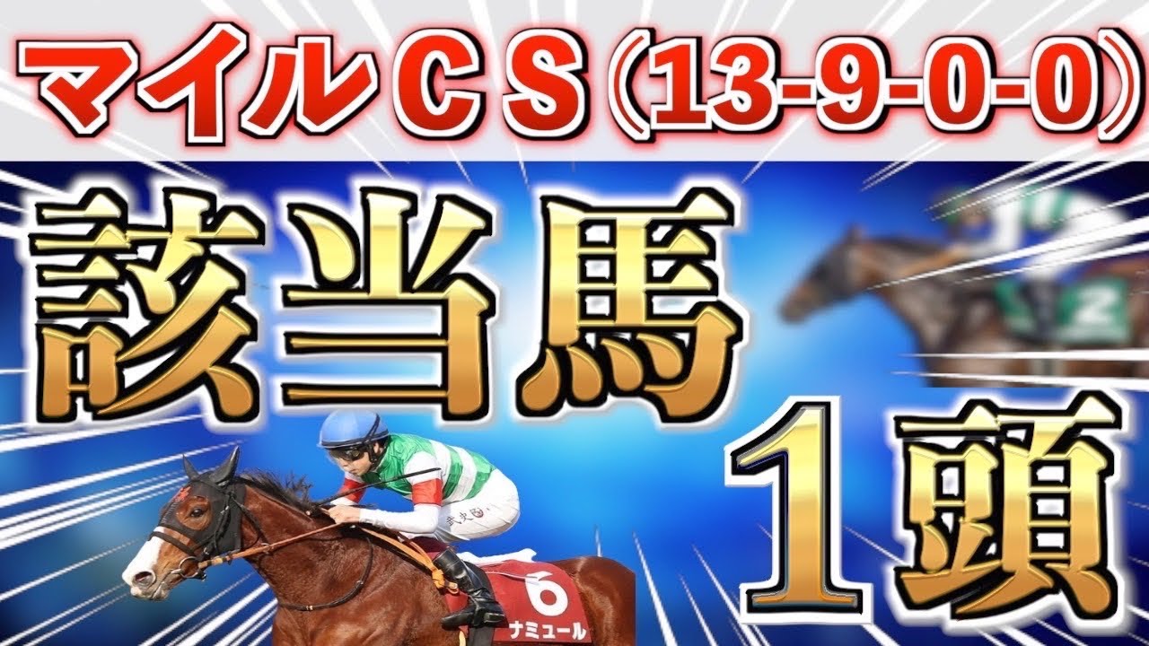 【マイルCS2024】全条件パーフェクト◉想定4番人気馬を狙い撃つ！【競馬予想】