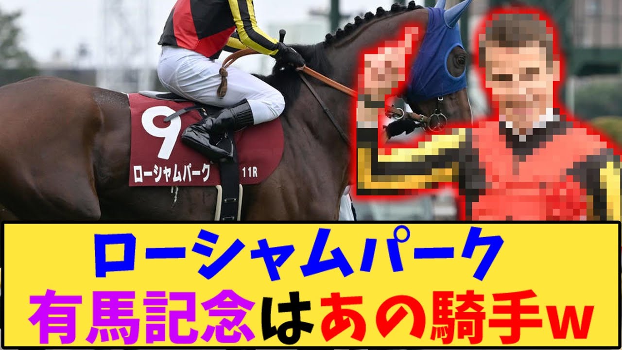【競馬】「ローシャムパーク  有馬記念はあの騎手w」に対する反応【反応集】