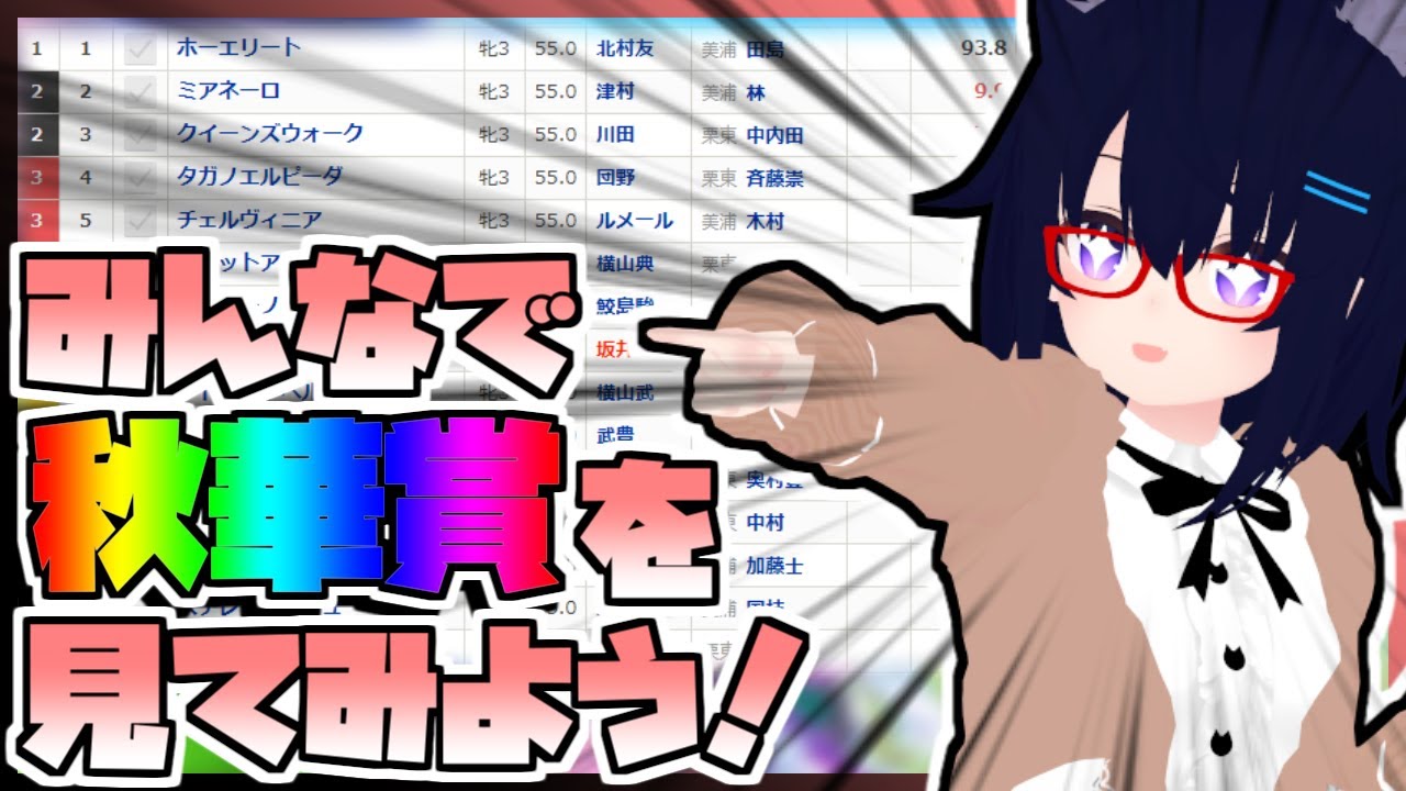 【競馬】ウマ娘から競馬を知った初心者も寄っといで！~みんなで競馬を見てみよう:2024秋華賞編~