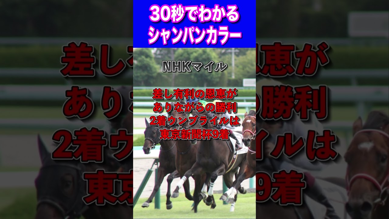 【高松宮記念2024】30秒でわかるシャンパンカラー