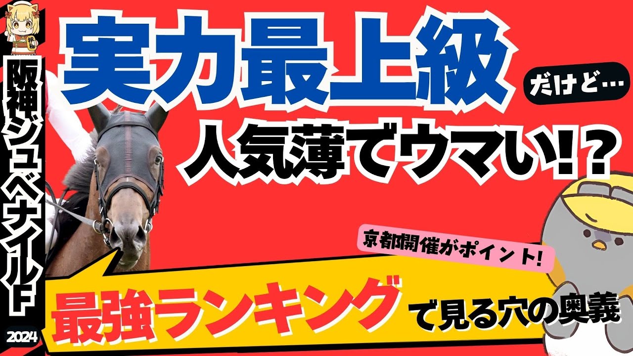 【阪神ジュベナイルフィリーズ2024】 能力★最強ランキングから見る有力馬＆穴馬【競馬予想/チャンピオンズカップ回顧】