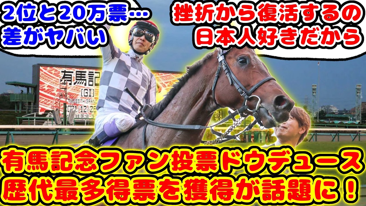 【競馬】ドウデュース 有馬記念ファン投票歴代最多得票数獲得が話題に！！【競馬の反応集】