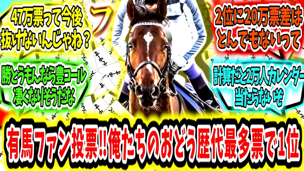 『【有馬ファン投票最終結果】得票数!?俺たちのドウデュースぶっちぎり歴代最多得票で1位』に対するみんなの反応【競馬の反応集】