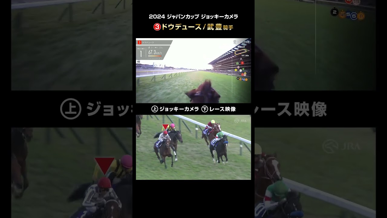 【ジョッキーカメラ×レース映像】2024年 ジャパンカップ ドウデュース 武豊騎手 #shorts ｜JRA公式