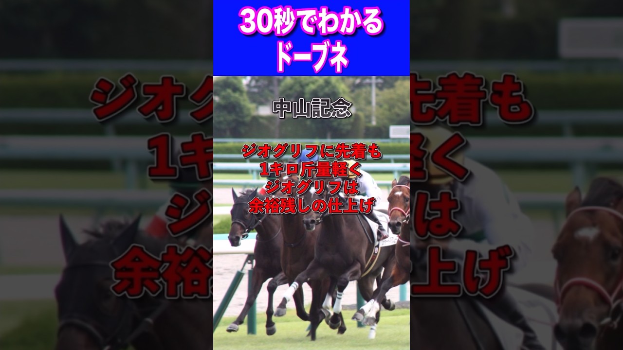 【安田記念2024】30秒でわかるドーブネ