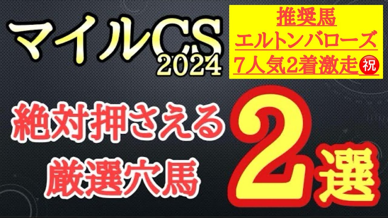 【マイルチャンピオンシップ2024】厳選穴馬予想！良馬場なら有力馬と互角の闘いができる可能性ある2頭を公開！
