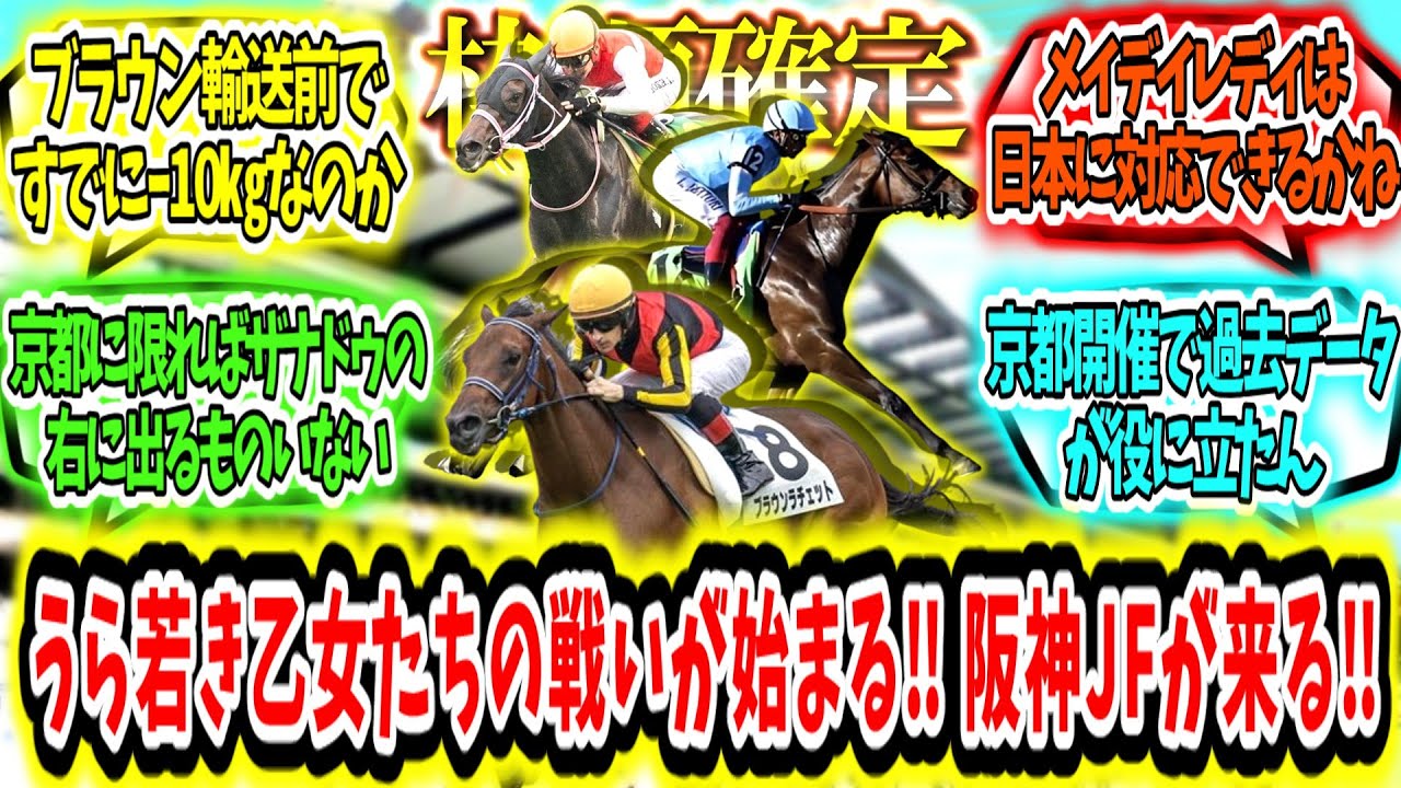 『【枠順確定】うら若き乙女たちの戦いが始まる‼阪神JFが来る‼』に対するみんなの反応【競馬の反応集】