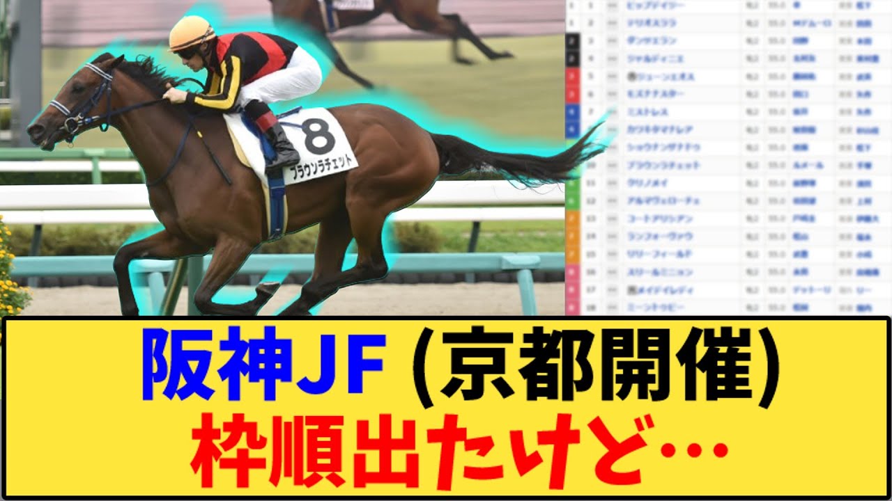 【競馬】「阪神JF (京都開催)枠順出たけど…」に対する反応【反応集】