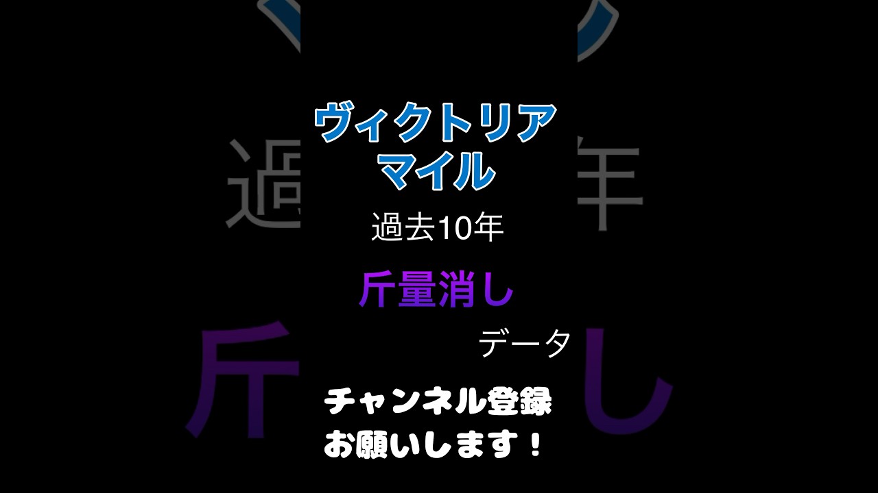 #ヴィクトリアマイル 2024#競馬予想 過去10年で斤量による100%消しデータ#競馬 #予想 #jra#馬券