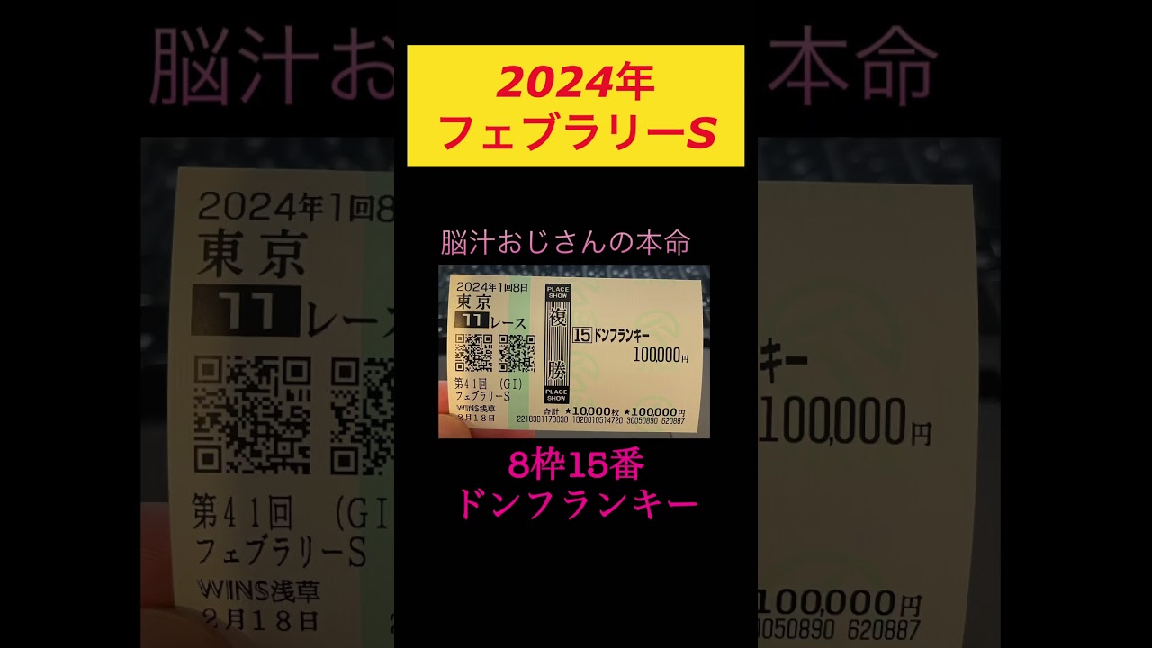 【2024年フェブラリーステークス予想✍️】ドンフランキーで勝負❗️
