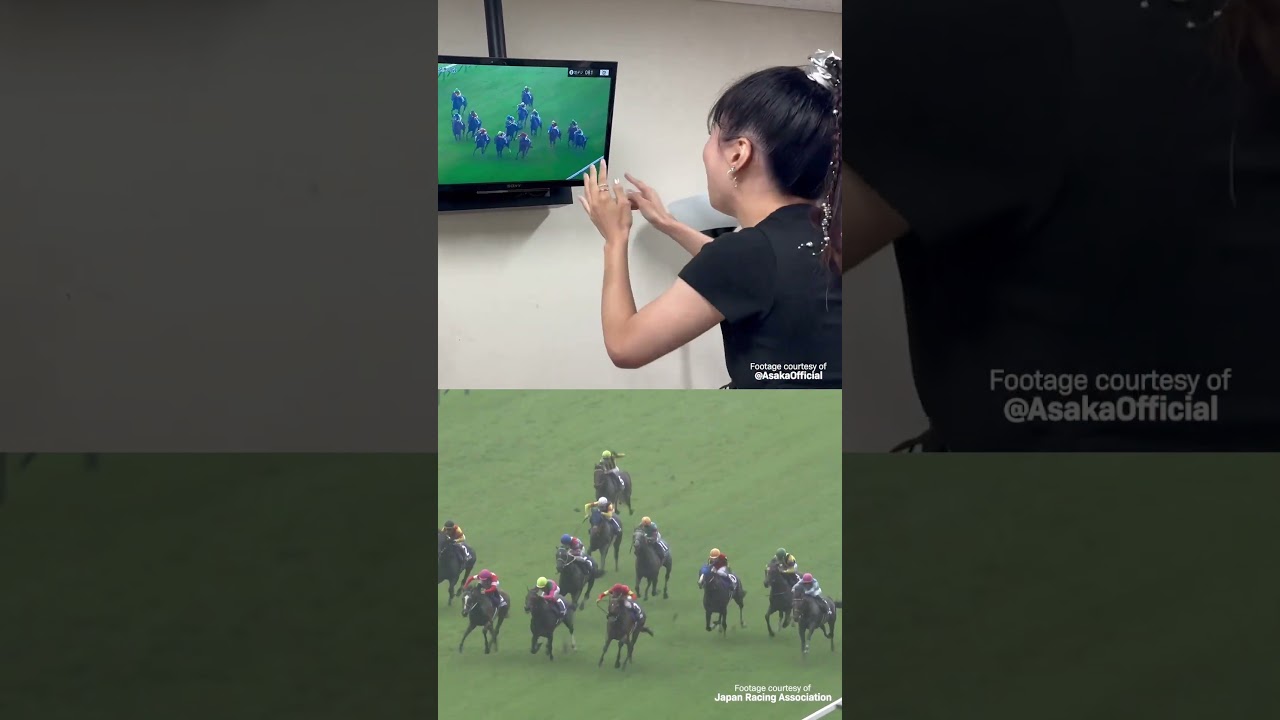 The BEST!! Anime star Asaka 亜咲花 cheers home her favourite horses in the G1 Takarazuka Kinen 宝塚記念! 🇯🇵