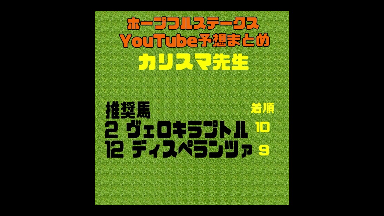 2023ホープフルステークス予想結果　競馬YouTubeまとめ　#ホープフルS結果　#レガレイラ　#夢色グラス　#アギョウ