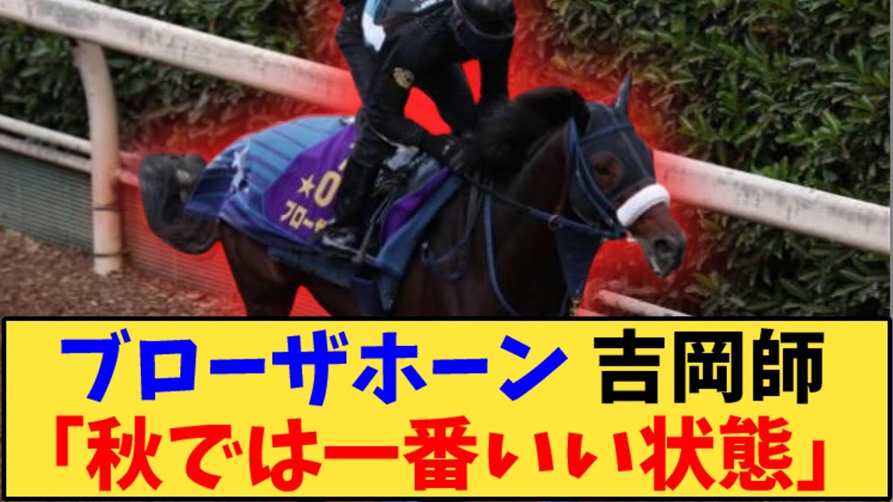 【競馬】「ブローザホーン 吉岡師「秋では一番いい状態」」に対する反応【反応集】