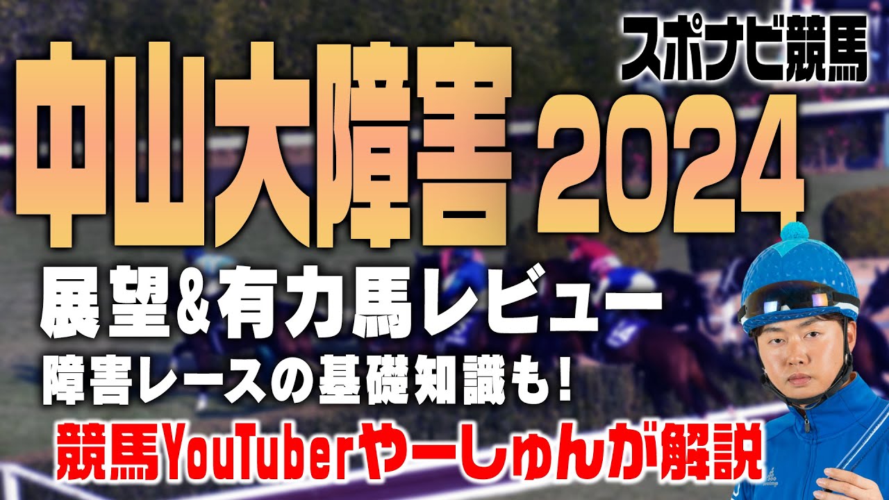 【JG1】中山大障害2024レース展望！昨年の覇者マイネルグロンなど有力馬をレビュー！障害レースの基礎知識も解説【YouTuberやーしゅん 競馬予想のポイント解説／スポナビ競馬】