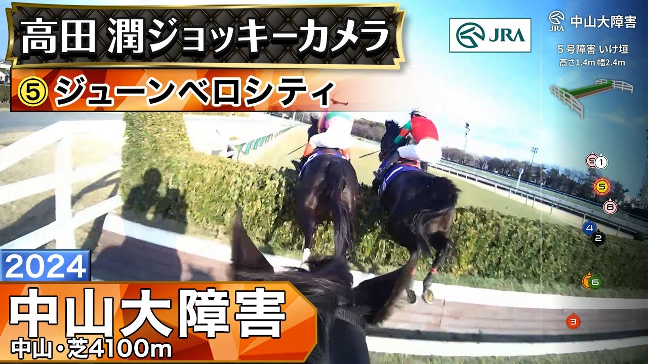 【ジョッキーカメラ】ジューンベロシティ騎乗の高田潤騎手ジョッキーカメラ映像｜2024年中山大障害｜JRA公式