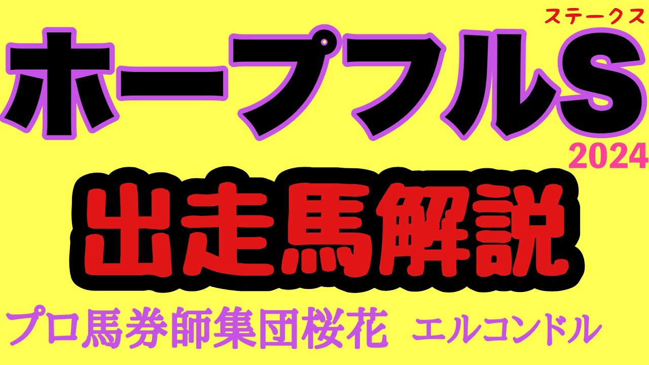 エルコンドル氏のホープフルステークス 2024出走馬解説！！来年のクラシックの中心になりそうな馬達が揃う！クロワデュノールが抜けている印象も力差は不透明！番狂わせもあるか？！