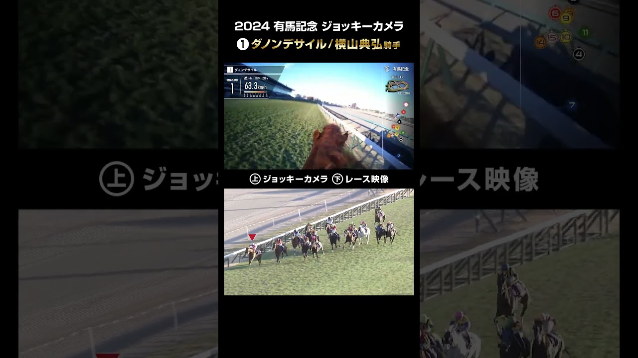 【ジョッキーカメラ×レース映像】2024年有馬記念 ダノンデサイル 横山典弘騎手 #shorts ｜JRA公式